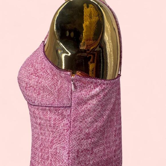 Pink textured midi dress - Picture 5 of 5